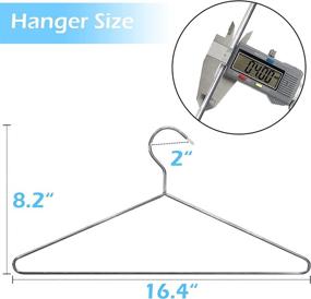 img 1 attached to 20-Pack Heavy Duty Stainless Steel Hangers by MISSLO for Closet, Coat, Clothing, Suit, Shirt - 16.4 Inch