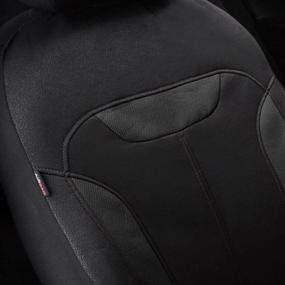 img 1 attached to 🚗 Car Pass Montclair Universal Fit Car Seat Covers - Black with Convenient Headrest and Seat Belt Openings