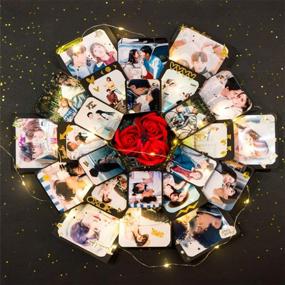 img 2 attached to 🎁 Explosion Box: The Ultimate DIY Surprise Photo Album and Gift Box with Decorative Lights for Wedding, Valentine’s Day, Birthday Party, and Anniversary