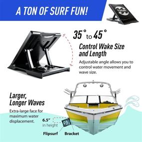 img 1 attached to 🏄 Enhanced FlipSurf Magnetic Wake Shaper - Streamlined Attachment, Quick Side Switching, adjustable angle, floating wakesurf creator, collapsible for convenient storage