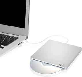 img 3 attached to 📀 VikTck USB External DVD CD Drive Writer/Rewriter: A Versatile USB CD Burner for MacBook Pro Laptop/Desktops/Win 7/8.1/10 (Silver)