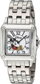 img 3 attached to Женские аналоговые кварцевые часы Disney из нержавеющей стали 51107 3