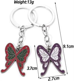 img 1 attached to Demon Slayer Keychains Butterfly Accessories
