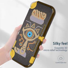 img 3 attached to 🎮 DLseego Protective Case for Nintendo Switch Lite of Zelda Breath of The Wild - Durable PC Design with Shock-Absorption and Anti-Scratch Features - Sheikah Slate Eye Embossed - Compatible with Nintendo Switch Lite
