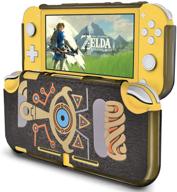 🎮 dlseego protective case for nintendo switch lite of zelda breath of the wild - durable pc design with shock-absorption and anti-scratch features - sheikah slate eye embossed - compatible with nintendo switch lite logo