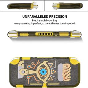 img 2 attached to 🎮 DLseego Protective Case for Nintendo Switch Lite of Zelda Breath of The Wild - Durable PC Design with Shock-Absorption and Anti-Scratch Features - Sheikah Slate Eye Embossed - Compatible with Nintendo Switch Lite