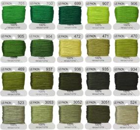 img 2 attached to 🌈 Premium Rainbow Cross Stitch Threads - Friendship Bracelets Floss - Crafts Floss - 20 Bobbins - Avocado Green Gradient