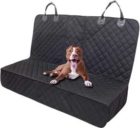 img 4 attached to Durable Waterproof Car Seat Covers for Dogs and Kids - Protect Your Car's Back Seat Safely!