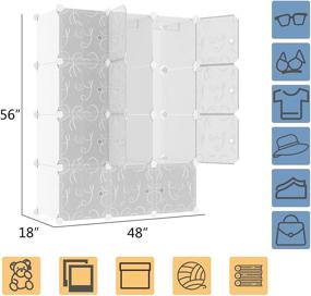 img 2 attached to JKWAY Storage Organizer Portable Wardrobe