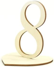 img 2 attached to 🔢 Nomija Wooden Table Numbers Set - 1 to 10 for Wedding/Party Reception Table Decor - With Holder Base