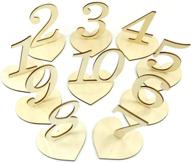 🔢 nomija wooden table numbers set - 1 to 10 for wedding/party reception table decor - with holder base logo