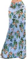 👗 stylish and comfortable: vivicastle women's usa spand long solid rayon foldover maxi skirt - a must-have for any wardrobe! logo