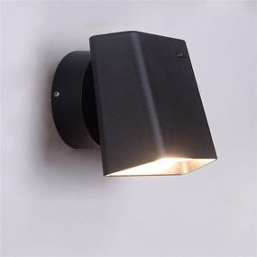 img 4 attached to 🔦 Luzden Mini Modern LED Bedside Reading Wall Lamp: Adjustable 360° Rotation, Black, 6W 3000K - Indoor Lighting Fixture with Toggle Switch