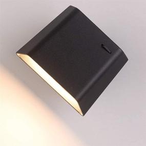 img 3 attached to 🔦 Luzden Mini Modern LED Bedside Reading Wall Lamp: Adjustable 360° Rotation, Black, 6W 3000K - Indoor Lighting Fixture with Toggle Switch