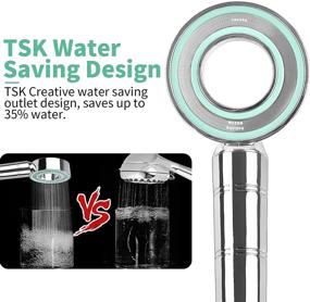 img 1 attached to 💧 TOSUKAI Chrome Filtered Shower Head with Handheld - Purifying Showerhead for Hard Water & Chlorine Removal, Water Softener Shower head (Hollow Showerhead)