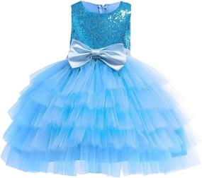 img 4 attached to AGQT Rainbow Sleeveless Holiday Princess Girls' Clothing for Dresses