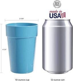 img 1 attached to 🥤 Spectrum Unbreakable Assorted Plastic Tumblers: Durable and Stylish Drinkware for Every Occasion