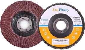 img 4 attached to 🔸 LotFancy 40 Grit Flap Discs, 4.5” x 7/8”, 10PCS Sanding Grinding Wheels - High-Performance Aluminum Oxide Abrasive, Type#27