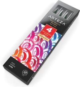 img 3 attached to 🎨 Arteza Real Brush Pens: A106 Pine Green 4-Pack - Ideal Watercolor Pens with Nylon Brush Tips for Dry-Brush Painting, Sketching, Coloring & Calligraphy - Top Art Supplies