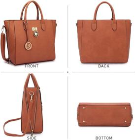 img 1 attached to Dasein Women's Satchel Shoulder 👜 Briefcase: Designer Handbags & Wallets for Satchels