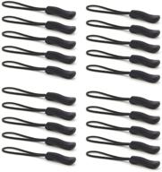 🔐 20pcs black zipper pulls - upgraded premium replacement for luggage, backpacks, jackets, purses, handbags - zipper tab tags cord extension fixer logo