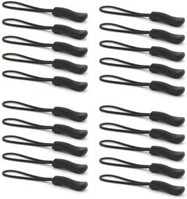 img 4 attached to 🔐 20PCS Black Zipper Pulls - Upgraded Premium Replacement for Luggage, Backpacks, Jackets, Purses, Handbags - Zipper Tab Tags Cord Extension Fixer