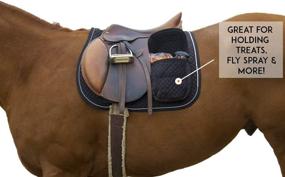 img 2 attached to 🐎 Derby Originals Half Fleece Lined English Saddle Pads with Pockets - Premium All Purpose & Dressage