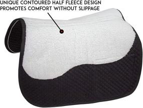 img 1 attached to 🐎 Derby Originals Half Fleece Lined English Saddle Pads with Pockets - Premium All Purpose & Dressage