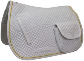 img 3 attached to 🐎 Derby Originals Half Fleece Lined English Saddle Pads with Pockets - Premium All Purpose & Dressage