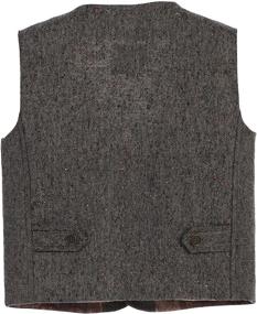 img 1 attached to 👕 Stylish Gioberti Kids & Boys 3pc Tweed Vest Set with Matching Cap and Bow Tie