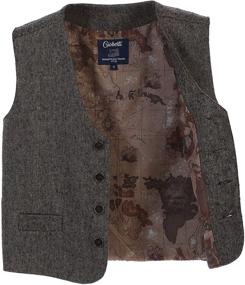 img 2 attached to 👕 Stylish Gioberti Kids & Boys 3pc Tweed Vest Set with Matching Cap and Bow Tie