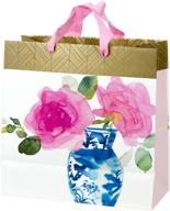 🎁 hallmark 10" large square gift bag - watercolor flower and vase design for special occasions: birthdays, mothers day, anniversary, bridal showers, and more logo