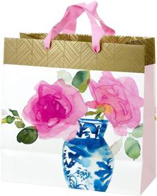img 4 attached to 🎁 Hallmark 10" Large Square Gift Bag - Watercolor Flower and Vase Design for Special Occasions: Birthdays, Mothers Day, Anniversary, Bridal Showers, and More