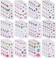 🌸 colorful tongnian planner stickers set: flowers and butterfly adhesive collection for scrapbooking, journals, laptops, cups, and diy crafts logo