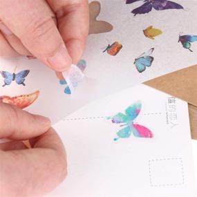 img 1 attached to 🌸 Colorful Tongnian Planner Stickers Set: Flowers and Butterfly Adhesive Collection for Scrapbooking, Journals, Laptops, Cups, and DIY Crafts