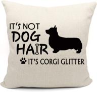 corgi glitter throw pillow cushion logo