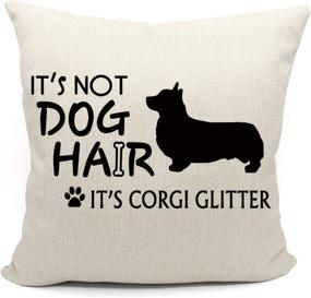 img 4 attached to Corgi Glitter Throw Pillow Cushion