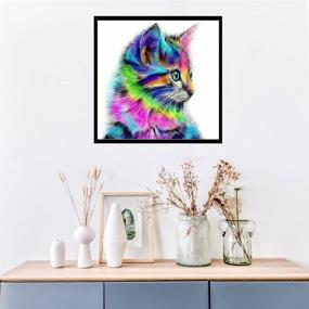 img 2 attached to 🎨 MXJSUA 5D Diamond Painting Kit DIY - Colorful Cute Cat Art Craft Wall Sticker Decor