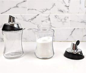 img 2 attached to J&amp;M Design 2-Pack Sugar Dispenser &amp; Shaker with Pouring Spout and Lid - 7.5oz Glass Jar Container