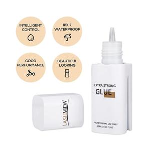 img 3 attached to 👁️ LASHVIEW Eyelash Extension Glue with Precise Drop Technology – Maximum Bonding Power, 0.03ml Per Drop, 1 Sec Dry Time, Long-Lasting Black Adhesive - 10ml