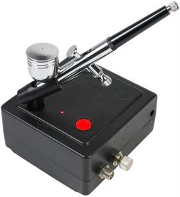 img 4 attached to 💨 Portable Mini Air Compressor Airbrush Kit: Perfect for Make-up, Painting, Tattooing and Model Spray with Cleaning Set and Air Filter