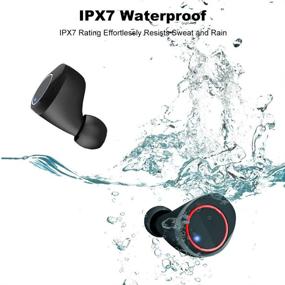 img 2 attached to 🎧 U-ROK Bluetooth 5.0 Wireless Earbuds with 3000mAh Charging Case, LED Display, Touch Control, 90H Playtime, IPX7 Waterproof, Built-in Microphone for Sports and Gym