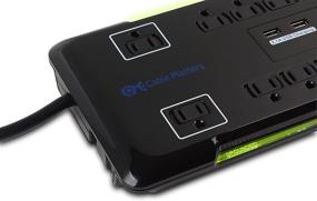 img 1 attached to 💡 Cable Matters 12-Outlet Surge Protector Power Strip with USB Dual Port 2.1 Amp Charging