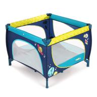 👶 baby play portable playard: secure play pen with door & mattress | indoor/outdoor fun time for toddler boys/girls | 39" x 39" (blue) logo