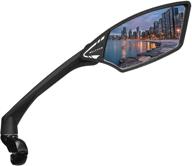 🚲 meachow blue right side bicycle mirror - scratch resistant glass lens, rotatable rearview mirror, handlebar bike mirror (me-006rb) logo