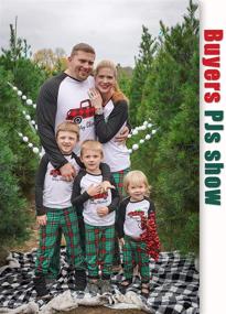 img 1 attached to Cozy and Comfy: QUNISY Christmas Pajamas Matching Sleepwear - Perfect for the Festive Season!