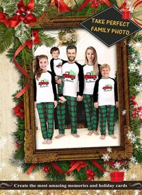 img 2 attached to Cozy and Comfy: QUNISY Christmas Pajamas Matching Sleepwear - Perfect for the Festive Season!