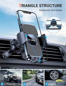 img 3 attached to TORRAS Universal Car Phone Holder: Vertical & Circle Vent Friendly, Stable Mount for iPhone 12, Samsung Galaxy S20 & More