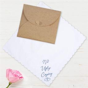 img 2 attached to 💐 Bridesmaid Wedding Handkerchief - Personalized Embroidered Gift