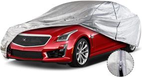 img 4 attached to 🚗 Leader Accessories 200'' Length Sedan Car Cover with Aluminium+Cotton Material, Driver Door Zipper and UV Resistance